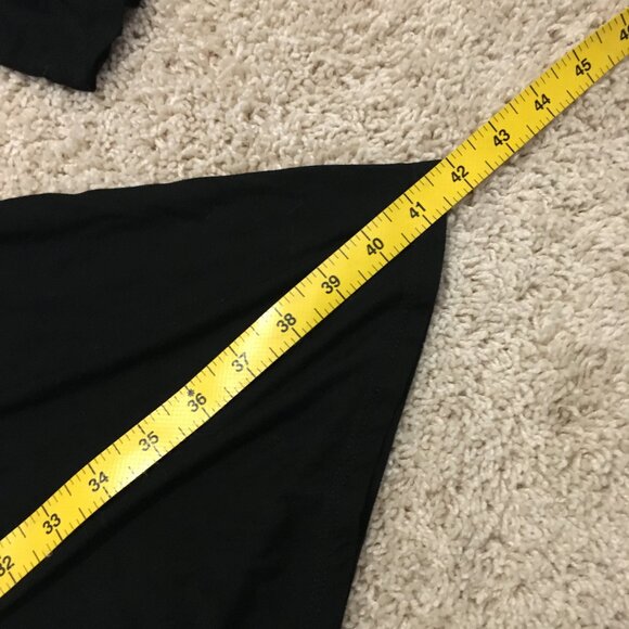 Green Envelope USA Made Witchy Black Reverse Handkerchief Hem A-Line Shirt - Picture 12 of 16